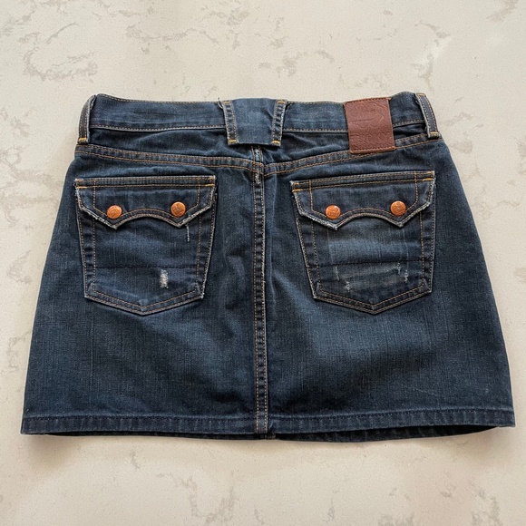 Vintage LUCKY BRAND Denim Mini Skirt - Picture 2 of 7